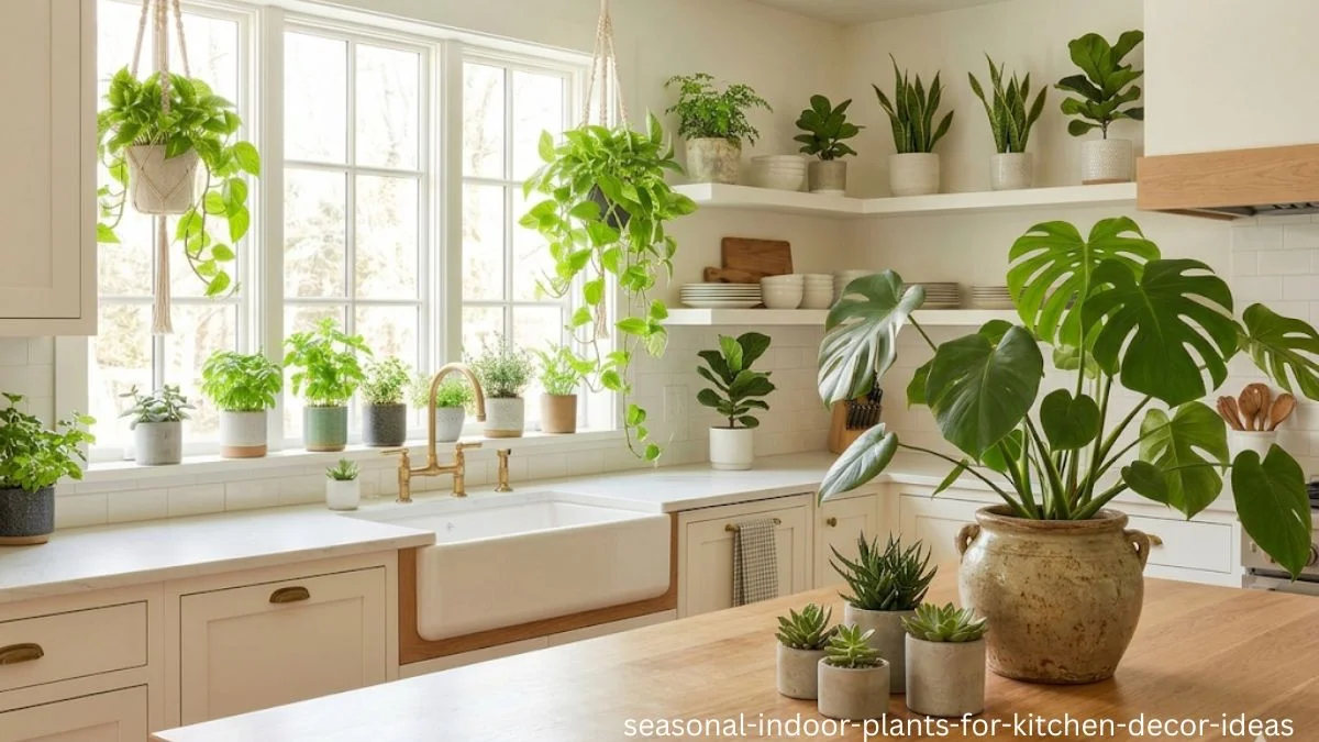 seasonal indoor plants for kitchen decor ideas