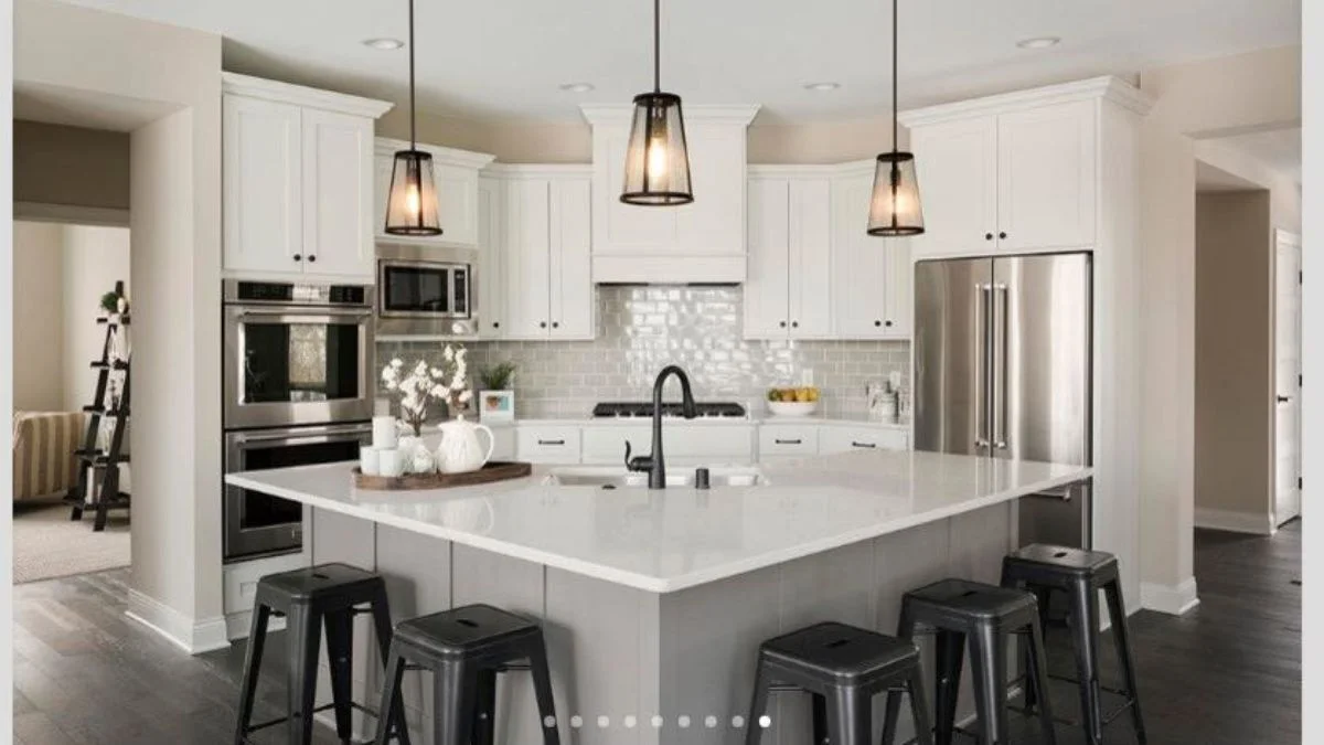 kitchen island is a multi-functional center piece