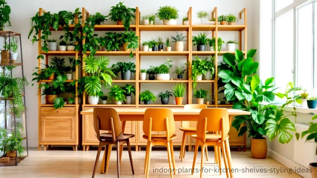 indoor plants for kitchen shelves styling ideas