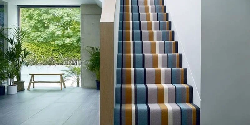 Patterned Carpet for Stairs