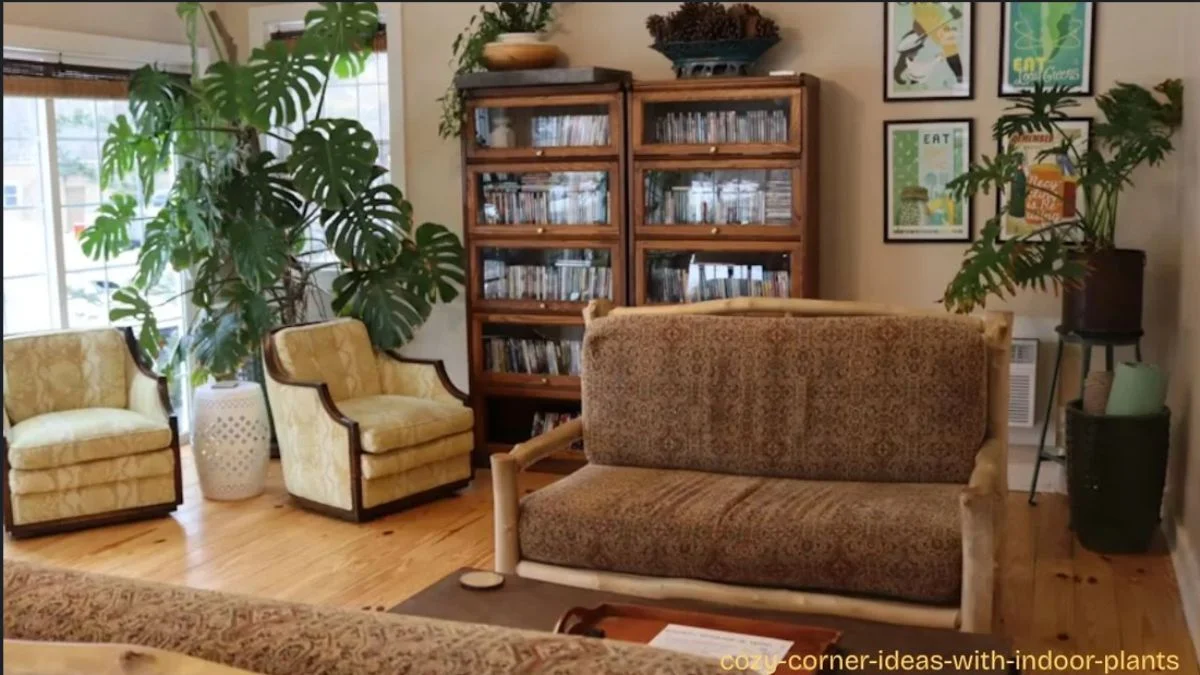cozy corner ideas with indoor plants