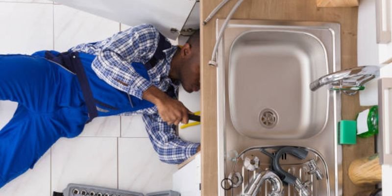 identifying the water leakage under the kitchen sink