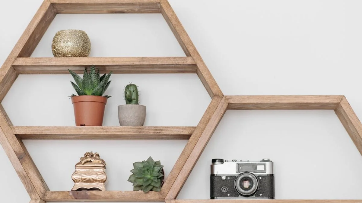Rustic Wooden Floating Shelves
