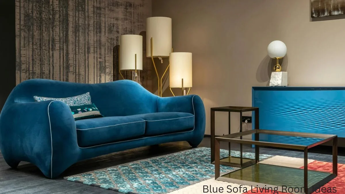 blue sofa living room ideas