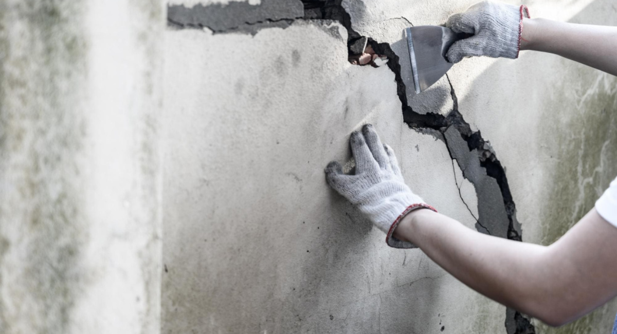 concrete wall crack repair