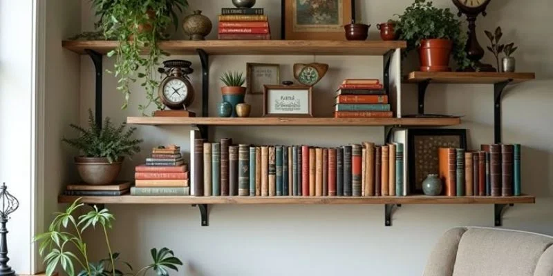 Style Shelves With Small Indoor Plants
