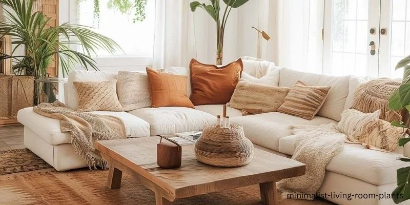 minimalist living room plants