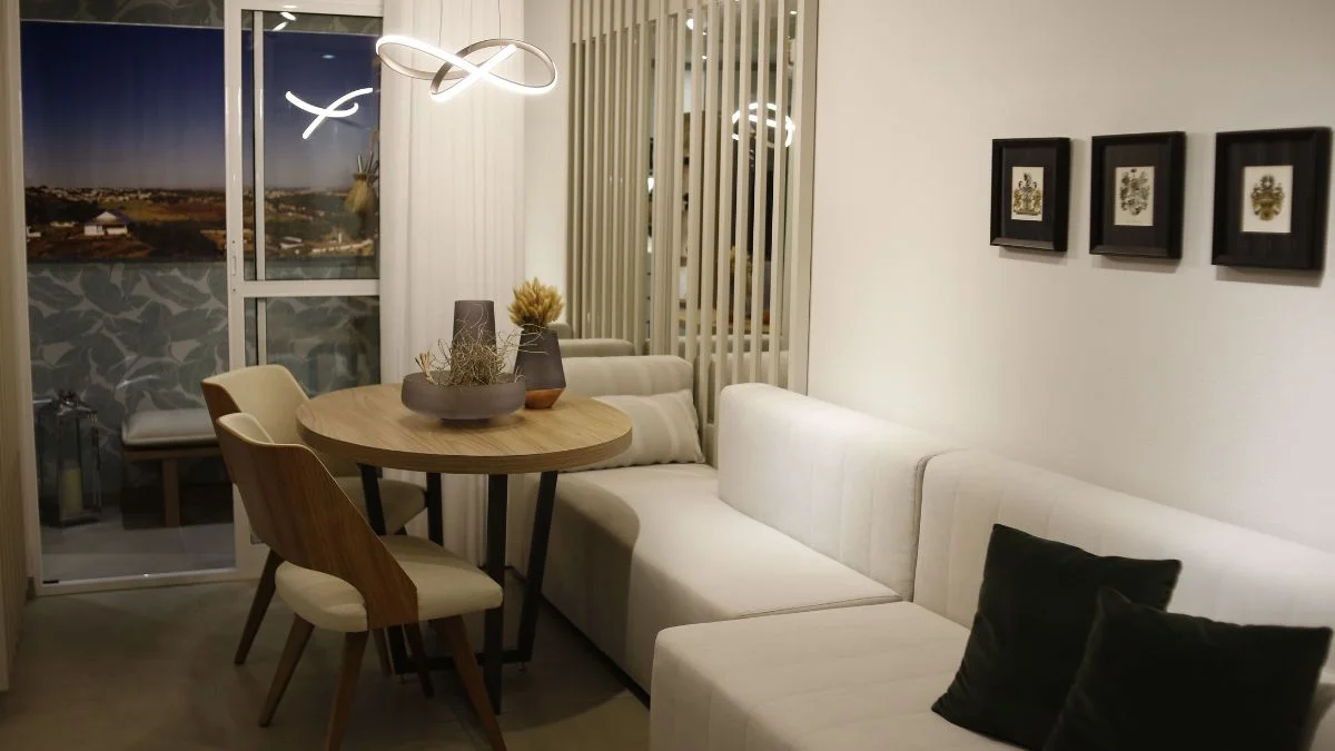 small living room decor ideas with compact furniture and light color palette