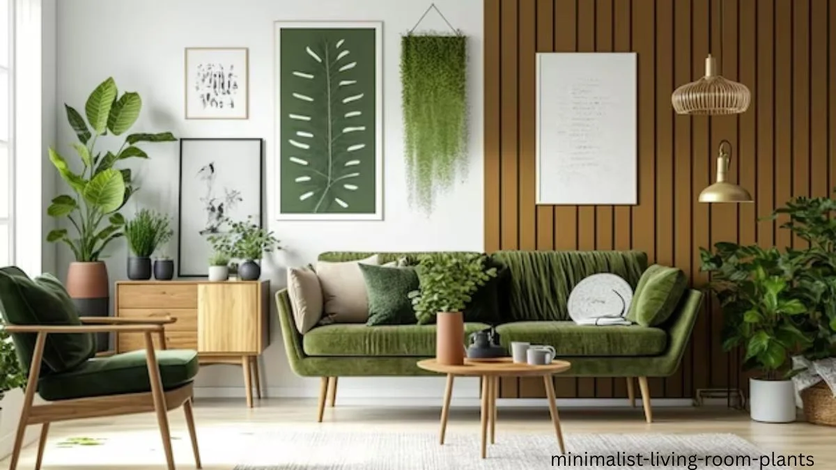 minimalist living room plants